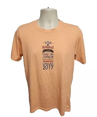 2017 USA Volleyball Girls 18s Jr National Championships Adult M Peach TShirt • $18