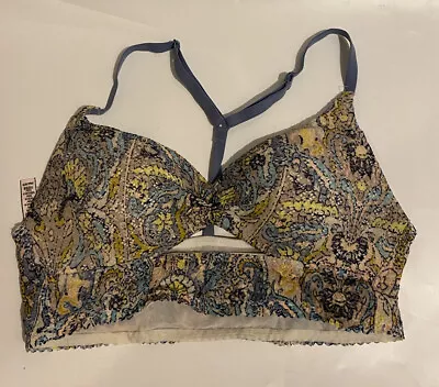 Victoria Secret Uplift No Wire Bra 34A Bralette Lace Molded Pull On Racerback • $10.49