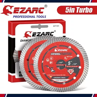 2PC EZARC 5in Turbo Diamond Saw Blades For Angle Grinder Porcelain Ceramic Brick • $17.99