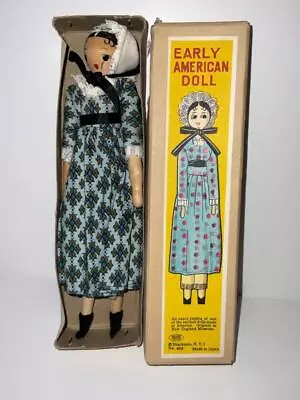 Vintage Shackman Japan Early American Doll Primitive Wood Japan 1950s Box 4659 • $18