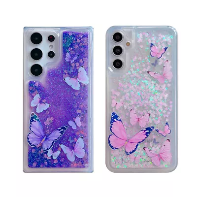 Cute Butterfly Liquid Bling Quicksand Case Cover For IPhone Samsung OPPO Xiaomi • $5.49