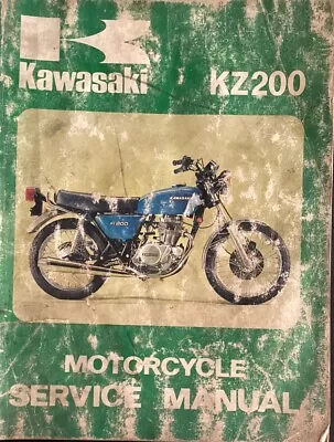 Kawasaki Z200 KZ200 Genuine Workshop Manual 1977 • $55