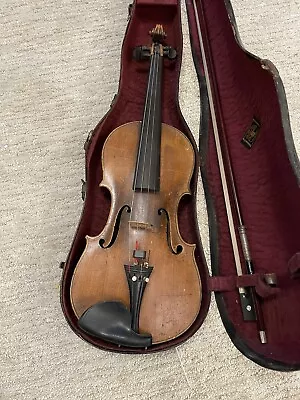$270 • Buy Old Antique  Joh. Bapt. Schweitzer Labeled German Violin 4/4 In Case With Bow