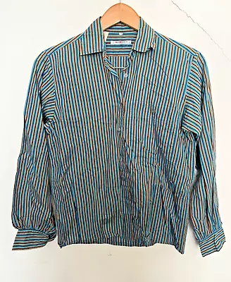 Vintage Saint Laurent Rive Gauche Shirt Paris Designer 1970’s Cotton Size 36 • $29.99