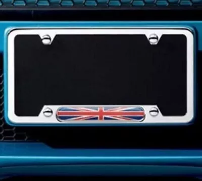 Mini Cooper License Plate Frame Union Jack Polished Chrome 82120306810 • $24.95