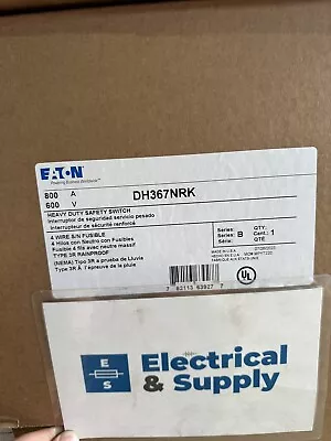 800amp 600v Disconnect Nema 3r 3phase 4wire Eaton Dh367nrk New In Box ** • $14000