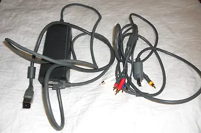 Xbox 360 AC Adapter  W/ AV Cables - Microsoft OEM Power Supply 203W...HDMI ..... • $17