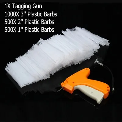 Garment CLOTHING PRICE LABEL TAGGING TAG TAGGER GUN WITH 2000 BARBS 1 Needle  • $8.95