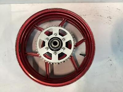 05-06 Kawasaki Ninja Zx6r Zx 636 Back Rear Wheel Rim Rotor Hub Red Oem • $181.69