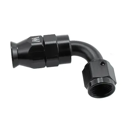 Aluminium AN -6 AN6 90 Degree Compression Swivel Stealth Black Hose Fitting • £9.99