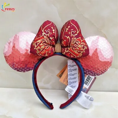 Big Thunder Mountain Minnie Mouse Main Attraction Ears Disney- Red Bow Headband • $17.95