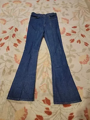 Vintage LEVIS Pants Mens 30x33 Jeans Denim 1970s Bell Bottom Orange Label NEW  • $40