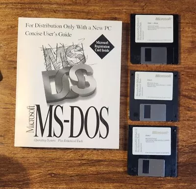 Vintage MS-DOS 6.22 Operating System W/ Concise User's Guide. • $0.99