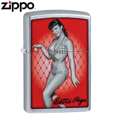 $29.95 • Buy ZIPPO Lighter Bettie Page Fishnet Gift Boxed 100% Genuine