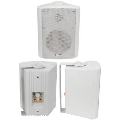 QUALITY 5.25  90W White Background HiFi Speaker 100V & 8ohm Wall Mount Bookshelf • £47.49