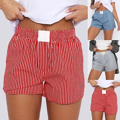 Women's Shorts Cute Soft  Striped Shorts Pants • £9.59