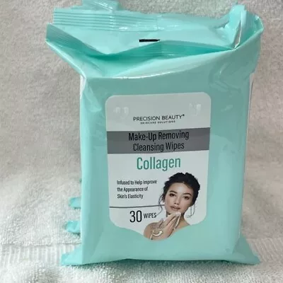 ( 120 WIPES )Precision Beauty Make-Up Collagen Cleansing Wipes • $24.89