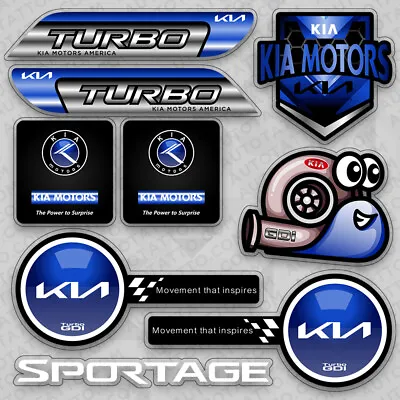 Fit New Kia GDI Turbo Sportage Car 3D Logo Sticker Vinyl Decal Marker Decorate • $9.99