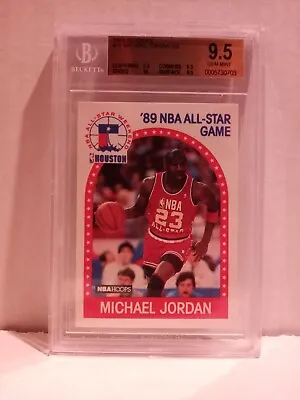 1989-90 Hoops #21 Michael Jordan All Star Bgs 9 5 • $139