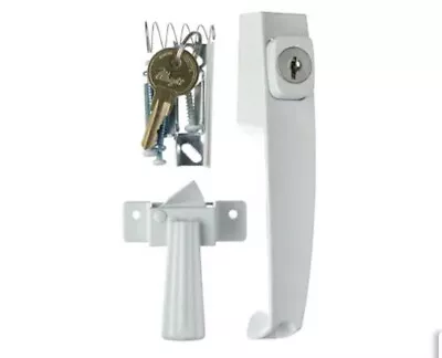 Wright Products VK333X3WH Keyed Push Button Handle Storm Door Latch A2 • $17.99