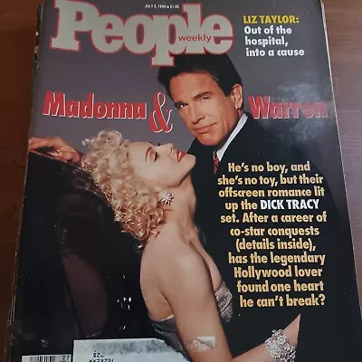 Vtg. Lot Of 7 People Magazines 1989-1991 Madonna & Warren Michael Landon... • $12