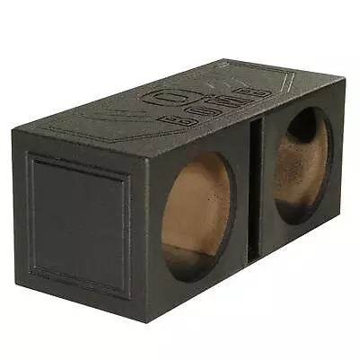 QPower QBOMB8V Dual 8 Inch Vented Port Subwoofer Sub Box With Bedliner Spray • $89.39