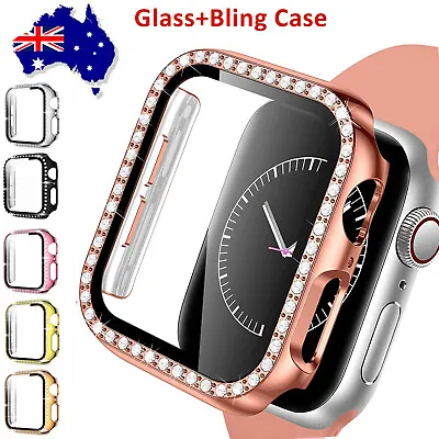 $6.99 • Buy Full Glass Cover For Apple Watch IWatch SE 7 6 5 4 Case 45 41 44 40mm - AU Stock