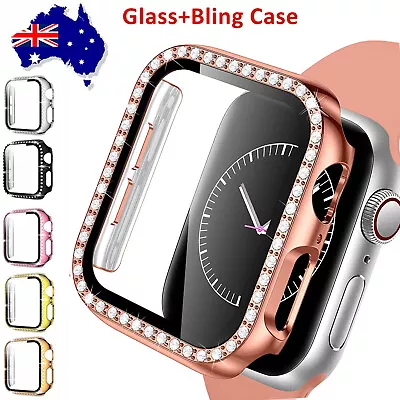 Full Glass Cover For Apple Watch Series Ultra 9 SE 8 7 6 5 4 Case 45 41 44 40mm • $8.99