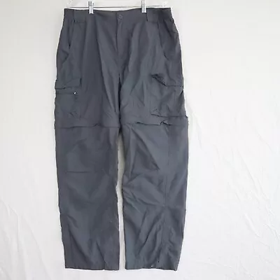 Columbia Pants Mens Large Titanium Cargo Convertible Outdoor Hiking Nylon Gray • $22.49