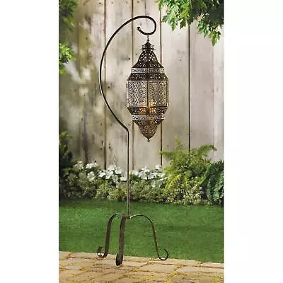 Iron Moroccan Style Beautiful Exquisite Ornate Candleholder Lantern Stand • $66.65