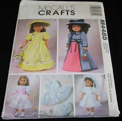 Vintage McCalls Crafts Pattern #M4485 18  Doll Clothes Slip Dress Hat UNCUT FF • $14.49