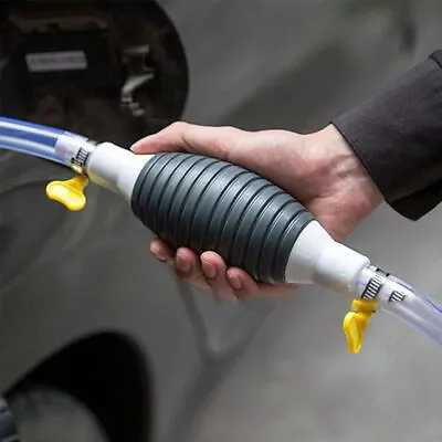 Car Parts Manual Siphon Pump Fuel Gas Transfer Oil Liquid Hand Air Pump Tool Kit • $16.08