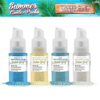 Summer Tinker Dust Spray Pump Collection B (4 PC SET) | Edible Food Glitter Set • £79.51