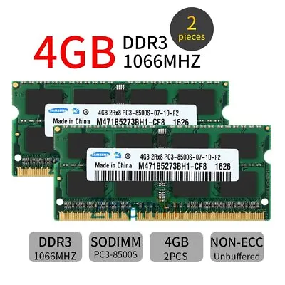 8GB DDR3 Memory RAM (2x4GB) For MacBook Pro 13  Aluminum Mid-2009 And 2010 New • $23.39