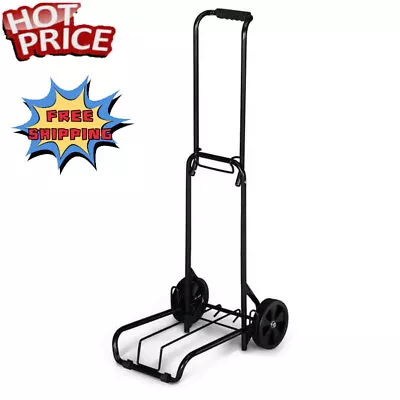 Folding Luggage Cart Transport Moving Cart Hand Truck W/Wheels Black 75lbs  • $23.56