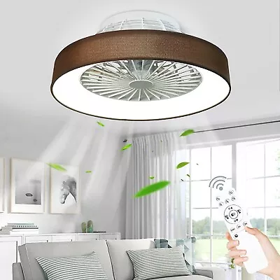 18.5 In Modern Ceiling Fan Light With Remote Dimmable LED Chandelier Lamp • $119.99