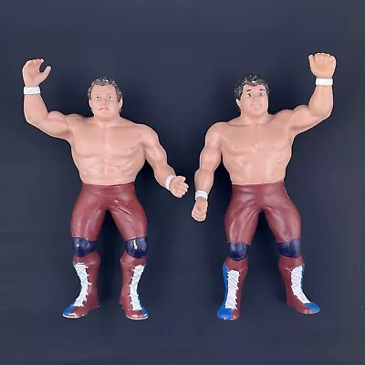 Vintage LJN WWF British Bulldogs Dynamite Kid Davey Boy Smith Wrestling Figures • $47.25