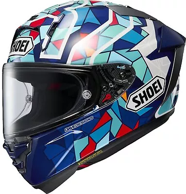 Shoei X-Fifteen Marc Marquez Barcelona Motorcycle Helmet Black/Blue/White • $1049.99