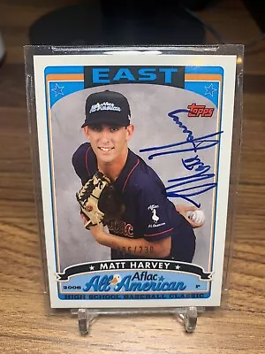 2010 Bowman Matt Harvey Topps All American Aflac Auto 86/230 • $55