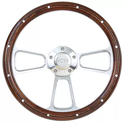 NEW ITEM! 1960 -1969 Chevy C10 Pick Up Truck 14  Mahogany Steering Wheel Kit • $234.93