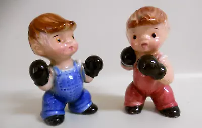 Vintage Little Boys Boxing Salt & Pepper Shakers • $19.90