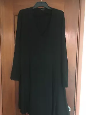 MASSIMO DUTTI  Viscose Pleated  Dress   Size  14/EUR 42 USA 10 Mex 32 • $9.95