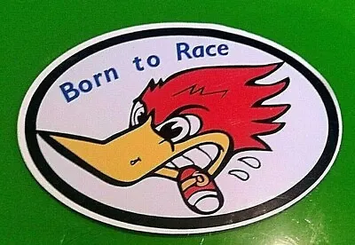 Born To Race  Decal / Sticker Woody Racing V8 Rat Rod / Fink Muscle Car • $3.69