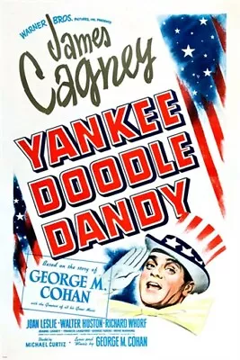 YANKEE DOODLE DANDY Vintage Movie Poster JAMES CAGNEY Patriotic Songs 20x30 • $9.99