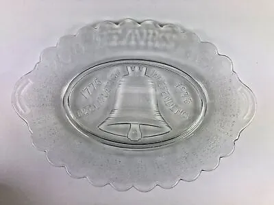 1776 1976 Glass Liberty Bell 200 Years Ago The Signers Platter Political Party • $14.99