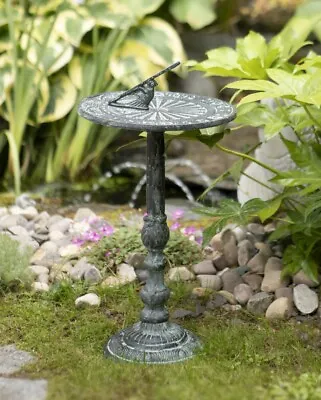 Metal Sundial Decorative Vintage Sculpture Garden Ornate Ornament • £46.95