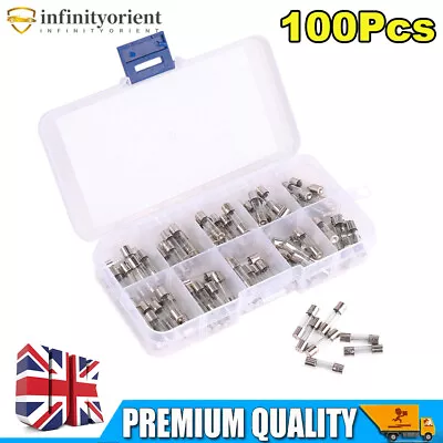 0.2-20 Amp 250V Fuses 5x20mm Fast Blow Glass Fuse Assortment Kit For Protecting • £6.96