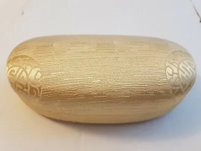 Large Hard Sunglasses Case Gold Fabric Covered Clam Shell Case For Sunglasses  • £9.99