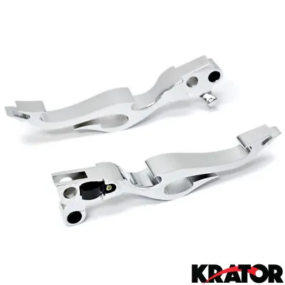 Motorcycle Chrome Flame Hand Levers Clutch + Brake For Harley Davidson 1996-2012 • $18.99