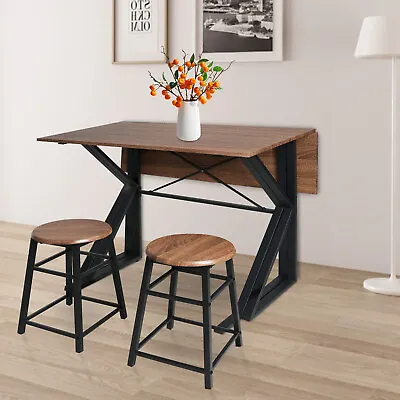 DC DiClasse Round Bar Set W/ 2-Tier Table & 2 Upholstered Footrest Stools Bistro • $125.99